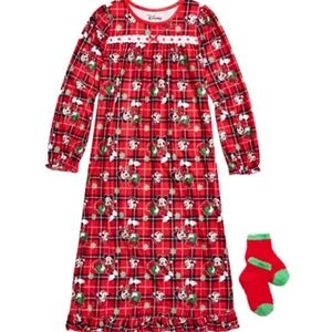 SALE! AME 2 PIECE MINI MOUSE NIGHT GOWN & MATCH SOCK SET